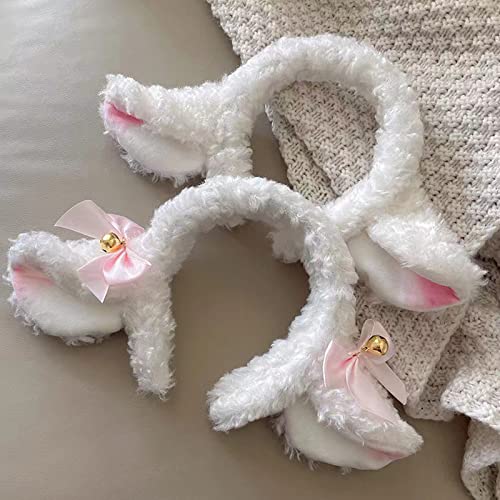 Tanmo Lammkopfband, Tierform, Plüschohren, zum Waschen von Haarbändern, Stirnbänder für Kinder, Unisex, 1 Stück (1er Pack)