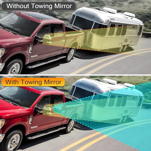 2 Stück Wohnwagen Spiegel Auto, Universal Zusatzspiegel Außen Wohnwagen, 360° Einstellbar Wohnwagenspiegel, Außenspiegel Caravanspiegel für Alle Gängigen Fahrzeugtypen