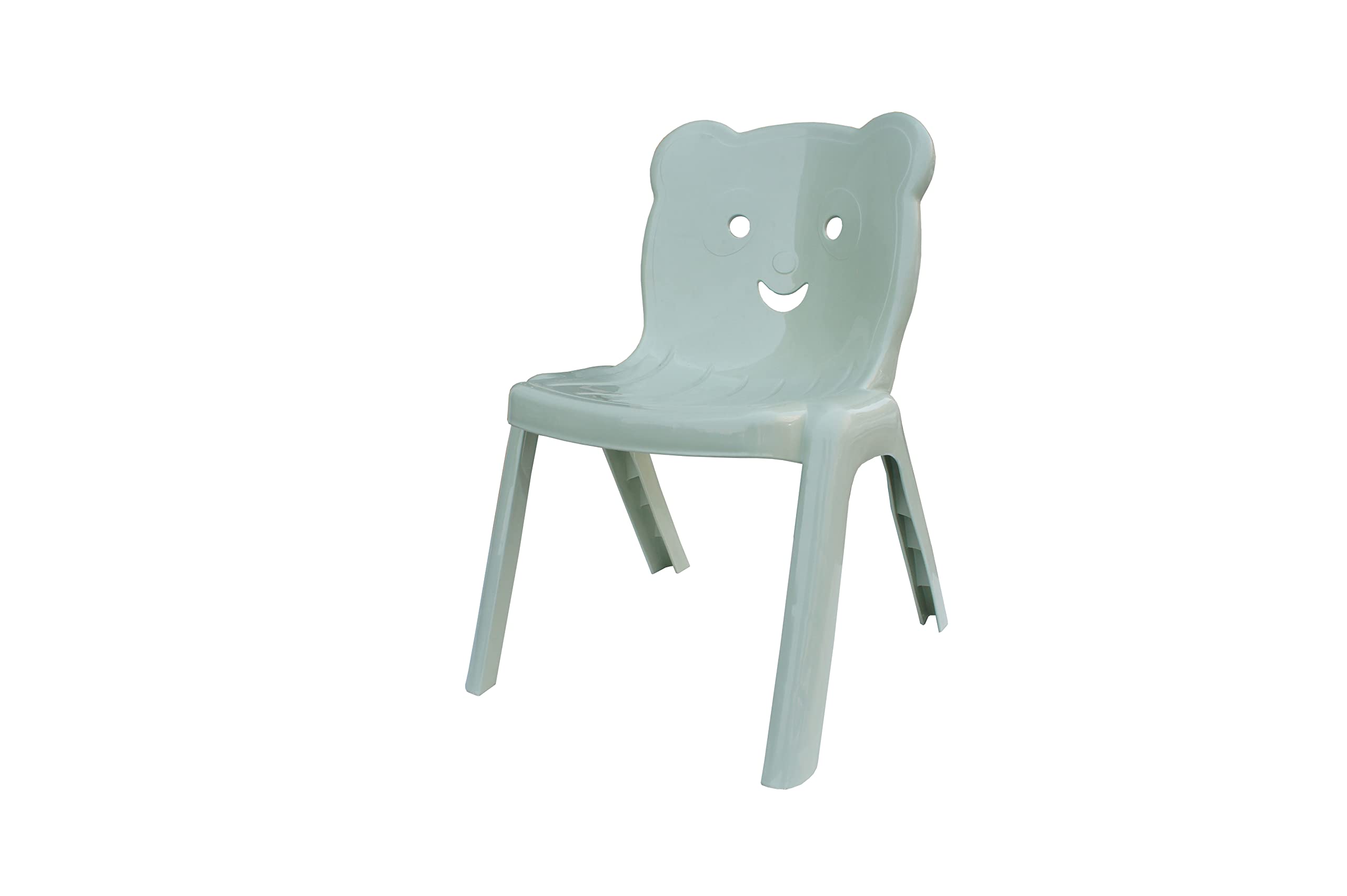 Mahmayi Ch01 Ergonomic Child Desk 8050 Low Height With Round Edges Light Grey With 4 Me Chc1 Child Plastic Chair Light Grey Combo (Light Grey, Single Chair)