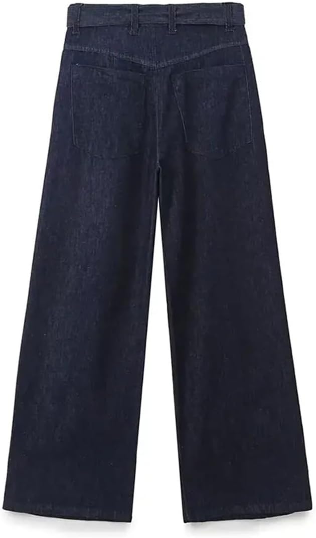 Women Denim Pants Sets Fashion Denim Bow Shirt Casual Two Piece Set Outfit
