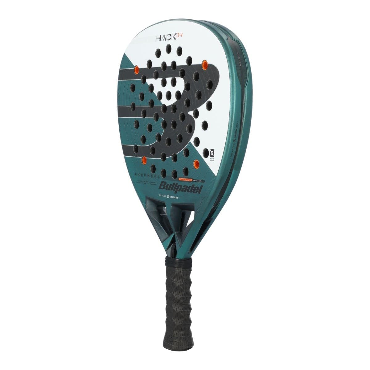 BULLPADEL Padel Racket HACK 04 2025 Paquito Navarro | Professional Diamond Shape Pala Padel | TriCarbon 3D & MultiEva Core | Total Channel Aerodynamics & TriCore Stability| Power & Control Smart Holes