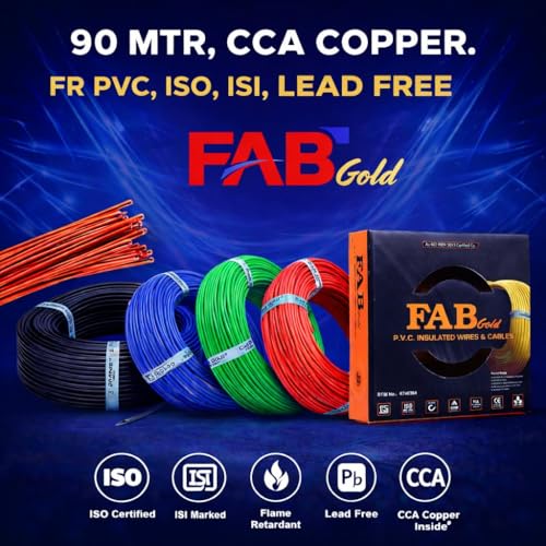 Image of KRIPA 1.5 MM 90 MTR FR PVC Insulated Copper wire Cable Pack OF-3