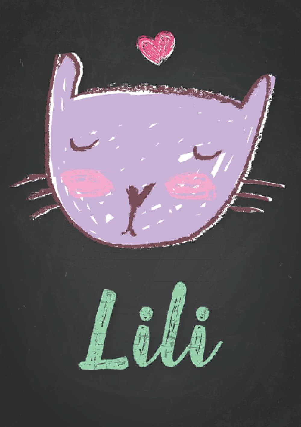 Lili: Carnet de notes A5 | Prénom personnalisé Lili | Cadeau d'anniversaire pour fille, femme, maman, copine, sœur | Dessin de chat mignon | 120 pages lignée, Petit Format A5 (14.8 x 21 cm)