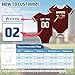 Lcahuio Custom Baby Clothes Unisex Short Sleeve Football Bodysuit Infant Newborn Romper Outfit Personalized Baby Name Number Sports City Apparel Gifts for Boys Girls