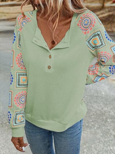 Image of Women's Floral Print Round Neck Full Sleeve TOP || Women Top's || Tops for Womens|| Women Long sleevetops