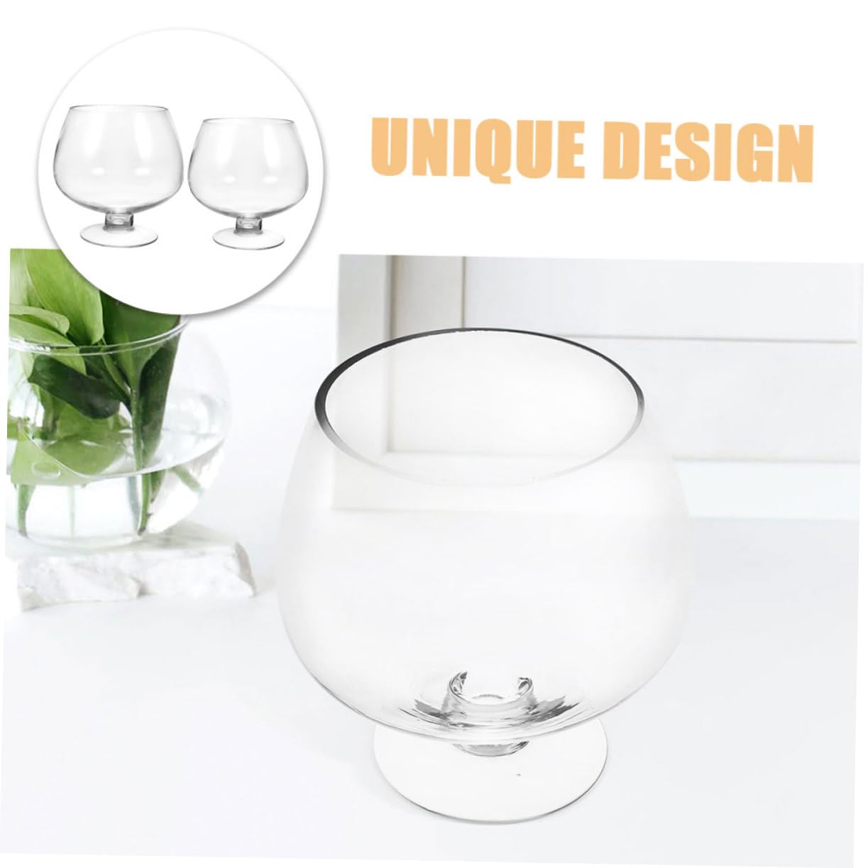 Alipis 2 Pz Vaso Di Di Vino Vaso Fioriera Acquario Da Tavolo Per Pesci Rossi Acquario Per Piante Accessori Per Pesci Piccolo Kit Forniture Di Pesce Alto Borosilicato