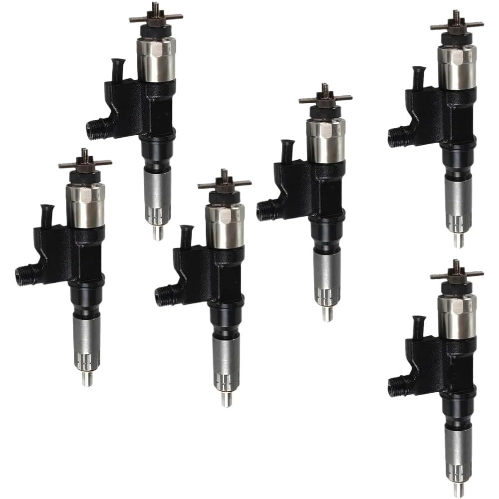 Fuel Injectors 6PCS Fuel Injectors 095000-5470 for Isuzu 4HK1 5.2L 6HK1 7.8L Engine for NRR for NPR for NPR-HD for NQR for FTR Trucks