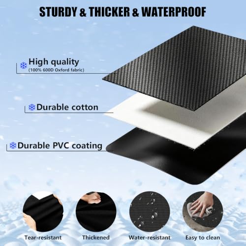 Image of Windshield Cover for Ice and Snow, Windshield Snow Cover, Performance Brake Kits with Side Mirrors Cover, Fits Most Cars, Trucks, Vans, SUVs and More 87 x 56 inches, Black