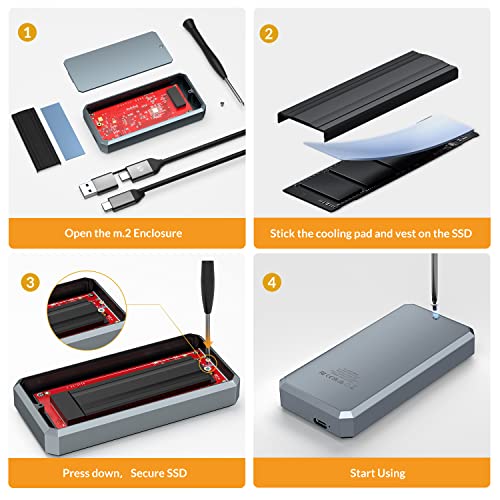 Caja Externa iDsonix M.2 NVMe SSD 40Gbps Aluminio miniatura 7