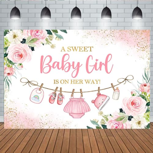 Fondo fotográfico 9x6ft rosa para baby shower miniatura 1