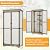Outdoor Storage Cabinet with Shelves, Lockable Garden Shed, Wood & Plastic Weatherproof Outside Tool Cabinet for Patio, Backyard, Balcony White