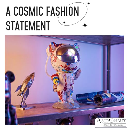 Image of Mooyran Star Projector Galaxy Night Light - Astronaut Space Projector with Remote & Timer Starry Nebula LED Lamp for Bedroom Kawaii Kids Room Decor for Birthday & Gifts