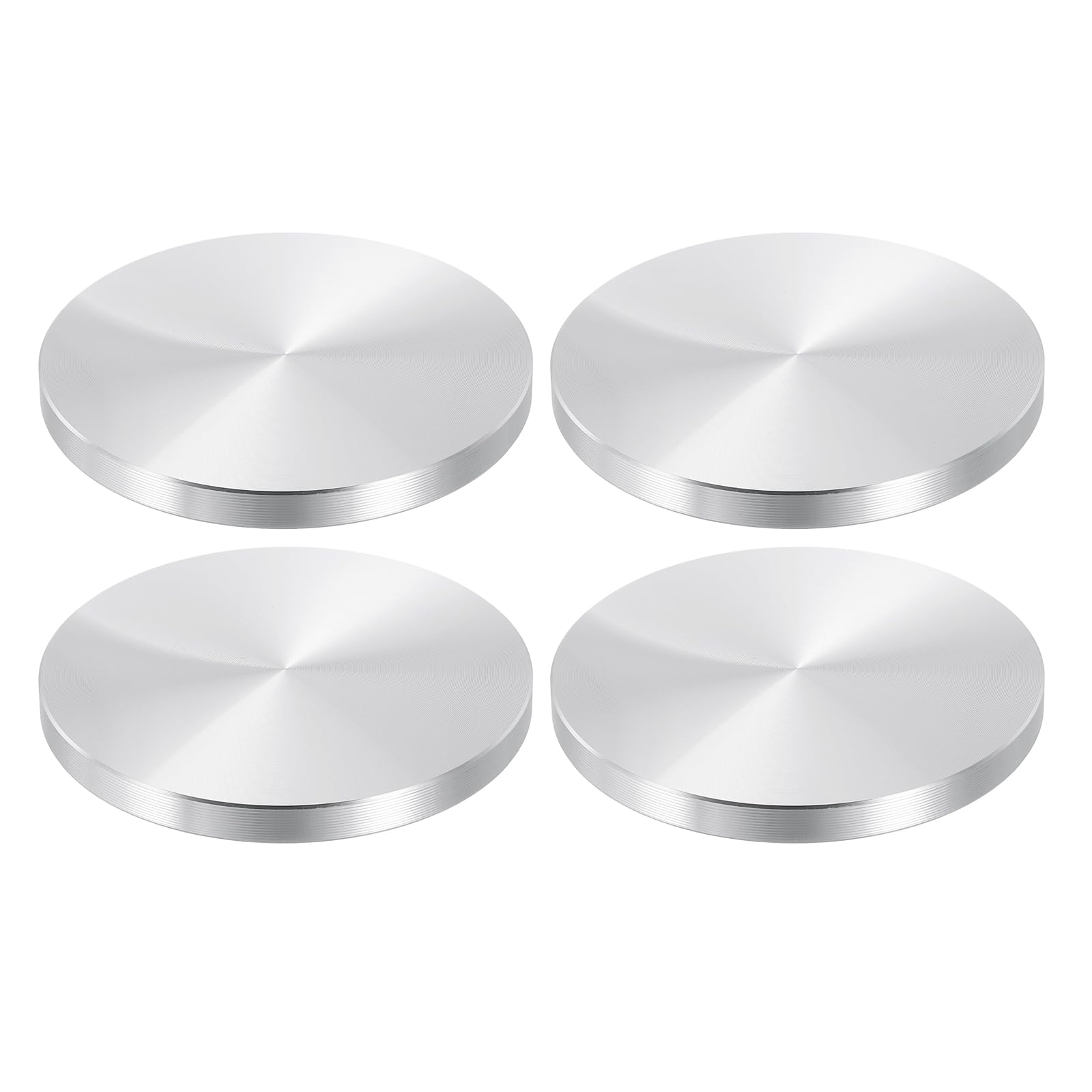 PATIKIL Disco De Aluminio De Forma Redonda De 0.787 In, Paquete De 8 Hilos M6 De 0.276 In De Grosor, Disco De Mesa De Vidrio Circular De Aluminio Para Mesa De Vidrio, Plateado