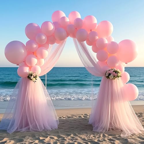 Image of Pastel Pink Balloons 12 inch,70pcs Light Pink Latex Party Balloons for Boys Girls Birthday Party Bridal Baby Shower Gender Reveal Birthday Party Decorations
