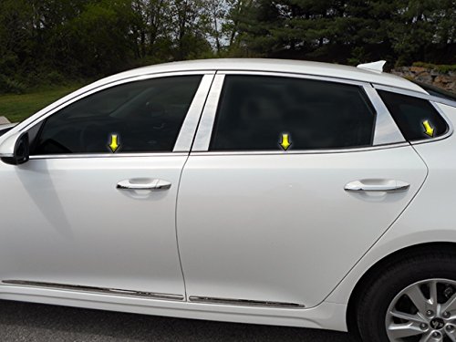 QAA is Compatible with 2016-2020 Kia Optima 6 Piece Stainless Window Sill Trim Set, 0.5" Width WS168