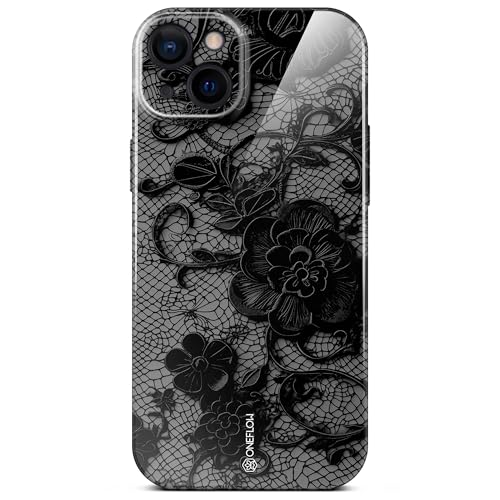 Coque iPhone 14 dentelle noire ultra fine avec protection caméra intégrée