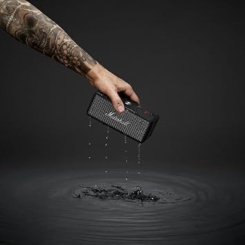 Marshall Wireless Portable Waterproof Speaker Emberton II Black & Steel Continuous Playback 30 Hours/IP67 Waterproof/Compact/Fast Charging Domestic Genuine Product