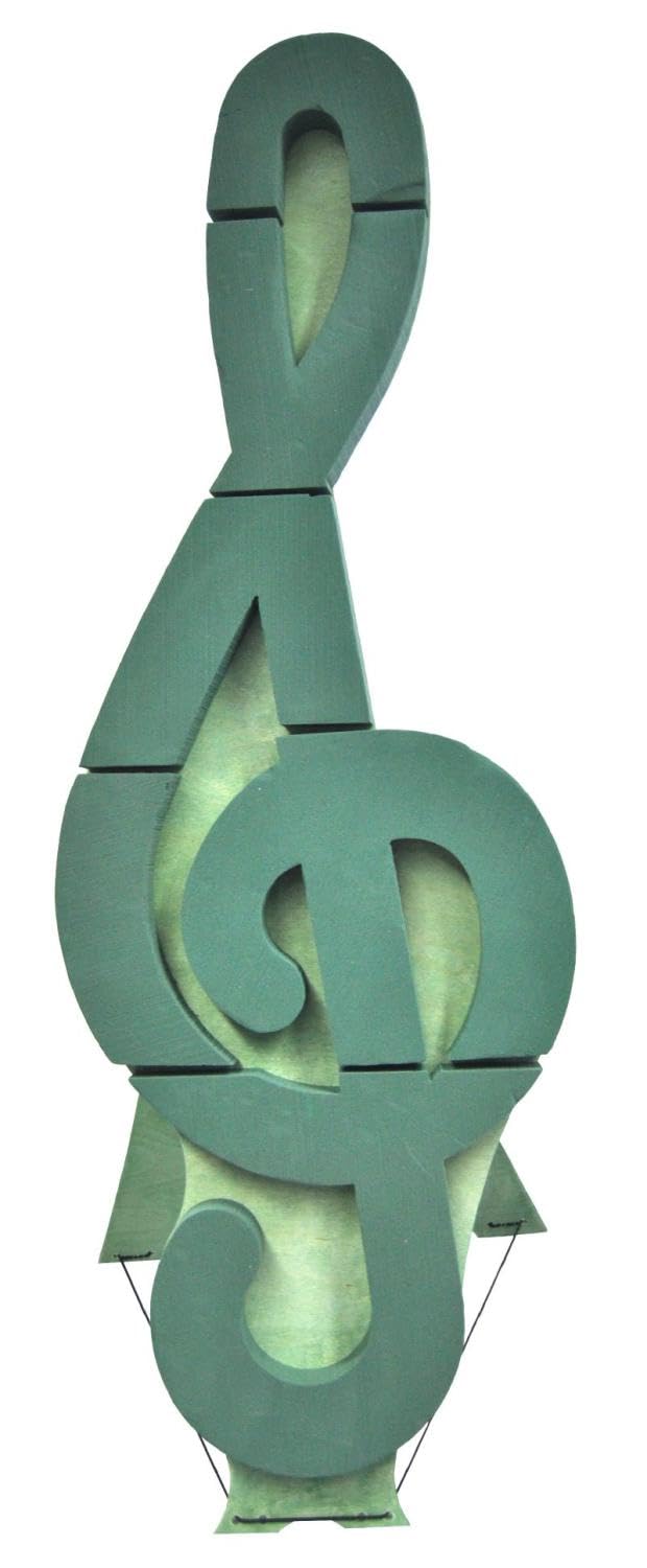 INNA-Glas Oasis Nass Steckschwamm Notenschlüssel LUSANA, grün, 103x40x6,5cm