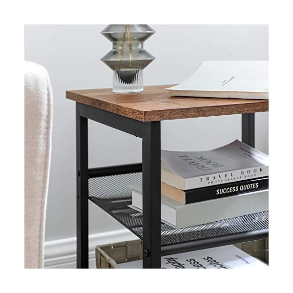 VASAGLE Side Table Set, Nightstand, Industrial Set of 2 Bedside Tables - Image 7