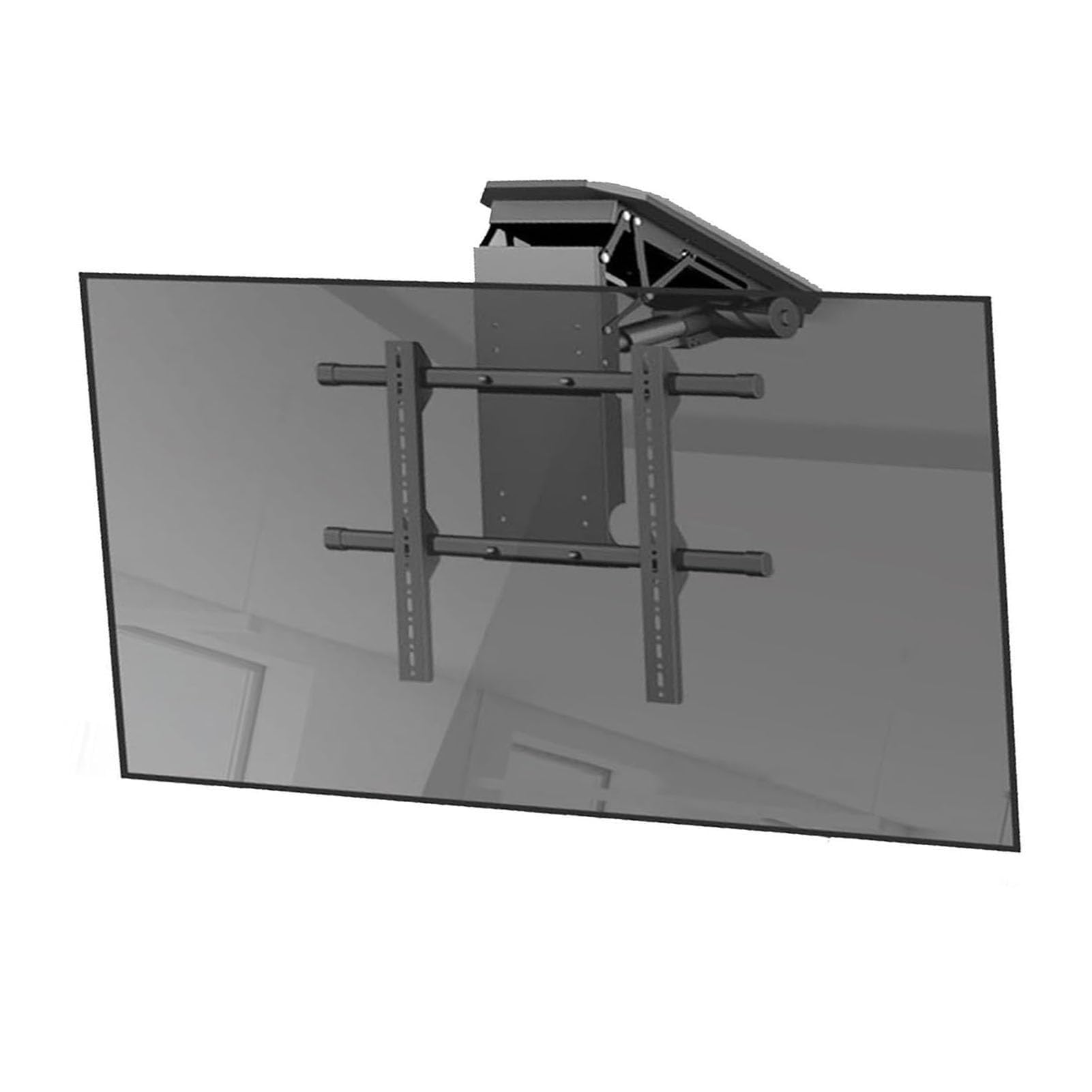 Soporte De TV De Techo Motorizado - Elevador Eléctrico Telescópico para TV, Soporte Abatible De 0 A 85° para TV/Monitor, con Control Remoto E Interruptor(Min250-Max800mm 50-90intv)