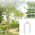 Thorise 8.3 Ft H x 4.6 Ft W Metal Pergola Arbor for Various Climbing Plant Wedding Garden Arch Bridal Party Decoration Wide Arbor