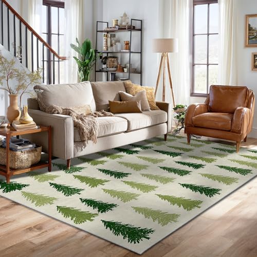 Tapis de sol antidérapant sapins 1,5 x 2,1 m isolant pour lit
