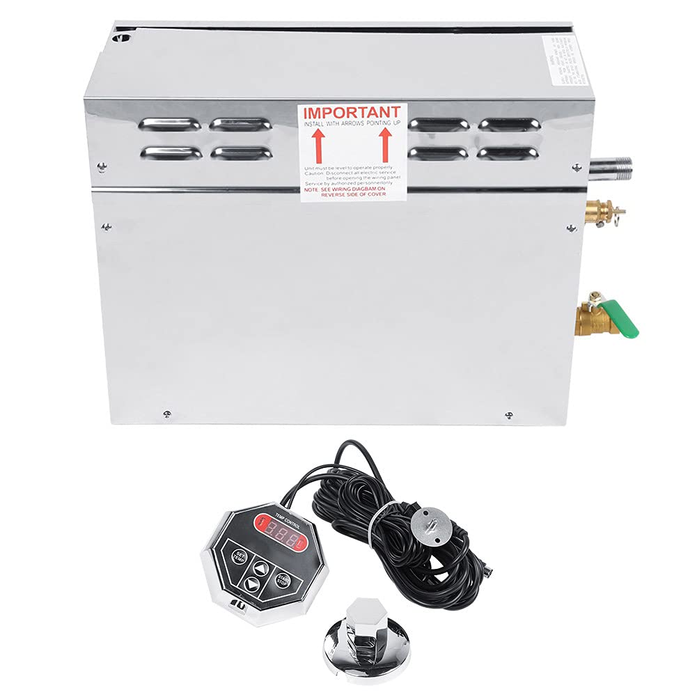 Sauna Steamer, Electric Steamer Comes with TC-135 Controller Digital Display External Control Waterproof and Moisture-proof for Home for Salon(American 240V, pink)