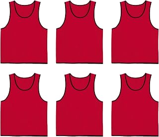 Pinnies Scrimmage Vests Set of 6 – Team Practice Mesh Jerseys for Soccer Basketball Training for Child Youth Adults