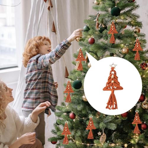 Decoraciones navideñas para árbol estilo tapiz boho para colgar en casa y dormitorio 2