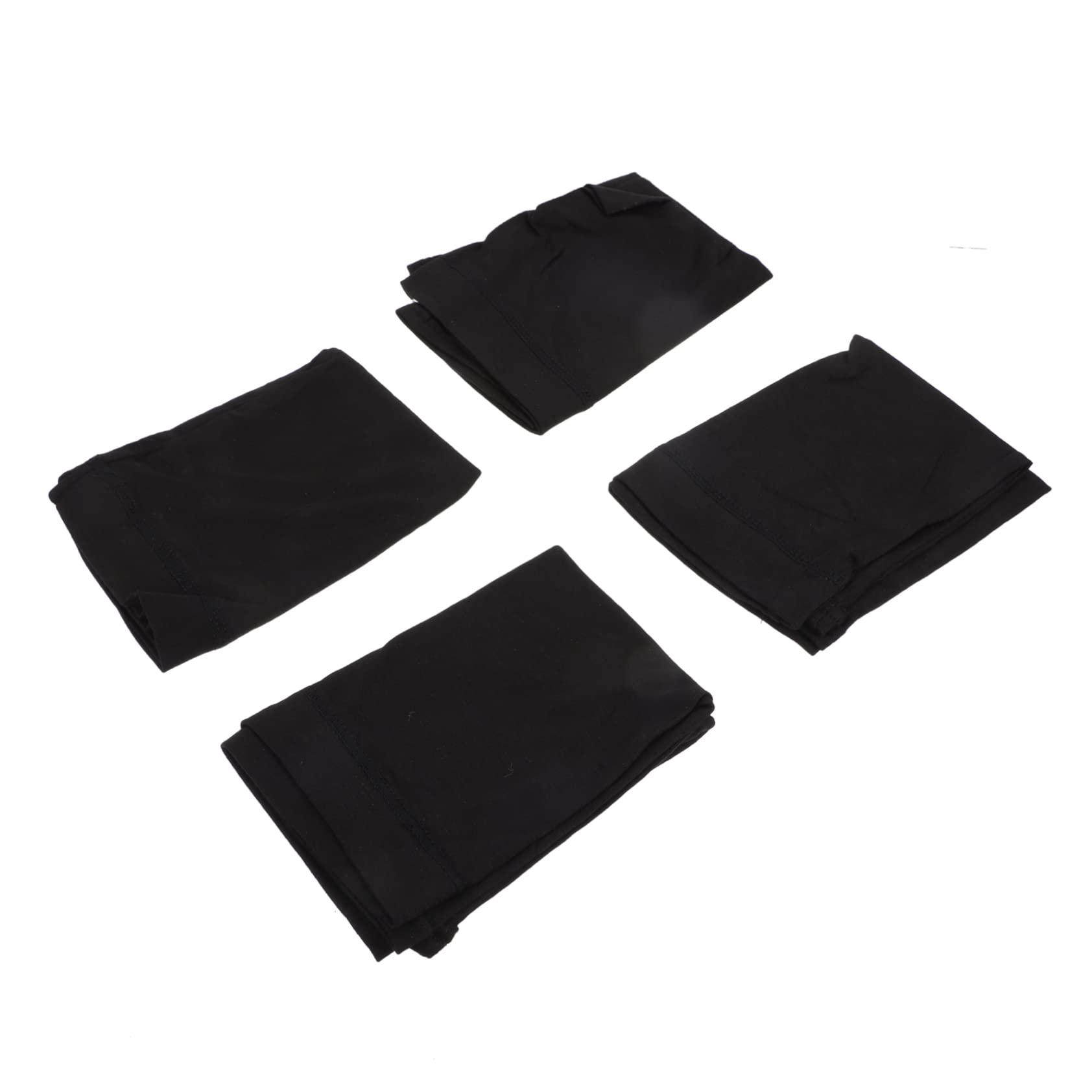 Veemoon Cotton Headwrap 4 Pack Dreadlocks Tube Hat Elastic Comfortable for Occasions Black