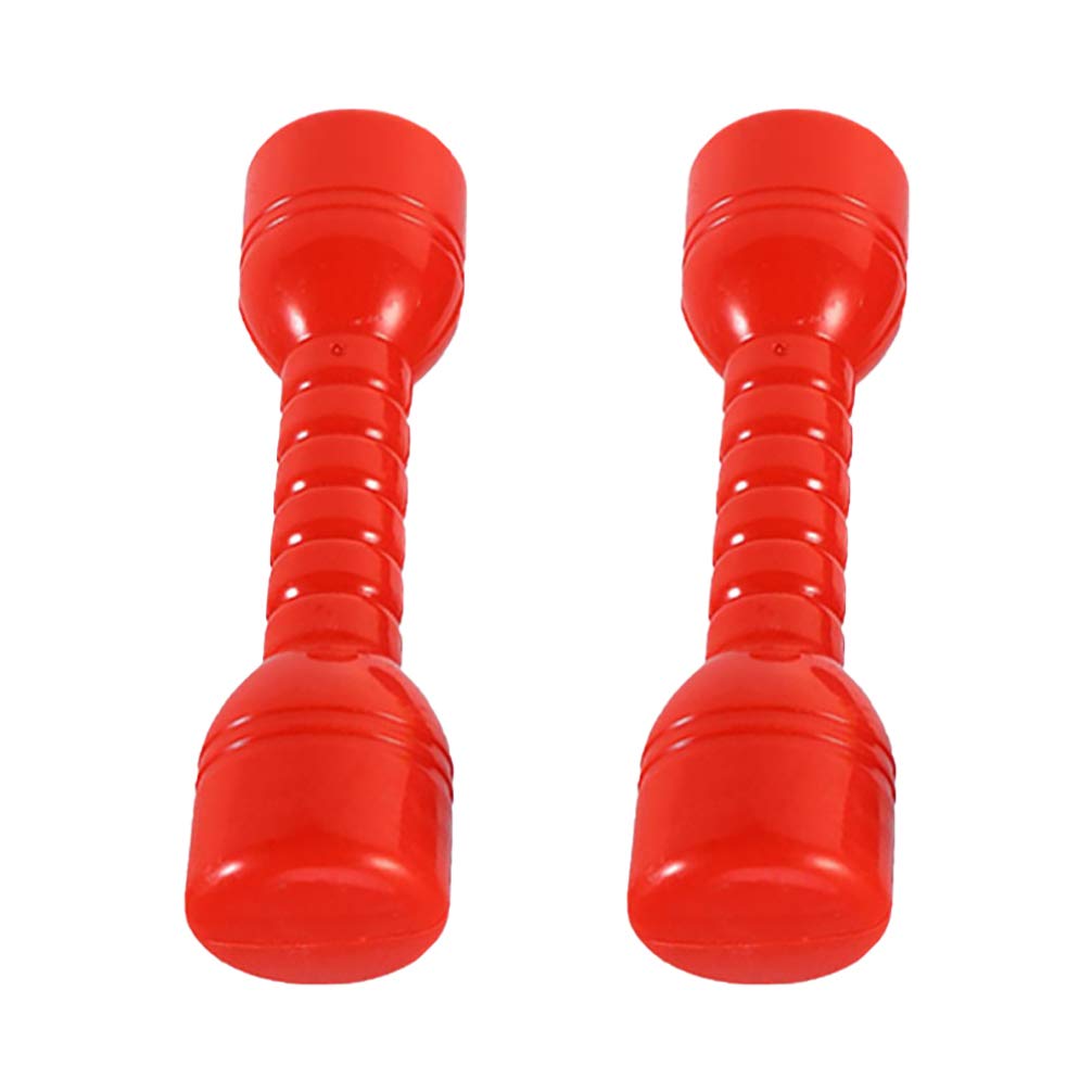 2pcs Ergonomic Plastic Dumbbells for Boys and Girls Exercise Barbells for Kindergarten Morning Workouts Hand Weights for Coordination