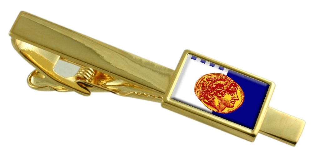 Clip de corbata de oro de Salónica Grecia el regalo conmemorativo ideal para hombres 3