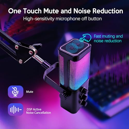Microphone USB PC VCOM avec bras dynamique, kit complet pour baladodiffusion et streaming - 6