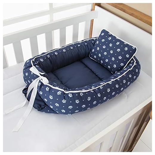 Ninho Redutor de Berço Coroa Azul Marinho 2 Peças