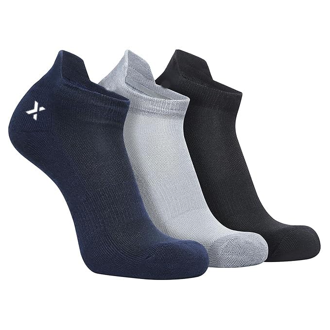 Image of Men's Low Cut Ankle Socks Pack | Bamboo Cushioned Sports Socks for Gym, Running, Walking