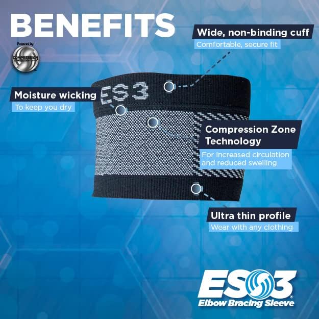 Elbow Brace by OrthoSleeve ES3 designed to prevent and relieve pain associated with Tennis Elbow, Golfer’s Elbow - Image 5
