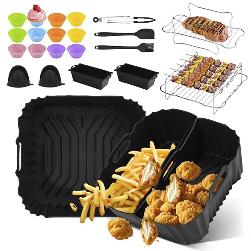 Ninipie 29 Stück Zubehör Heißluftfritteuse für Cosori Turbo Blaze 6L/Cosori 6,2L, Ninja Heißluftfritteuse Max Pro 6,2L A...