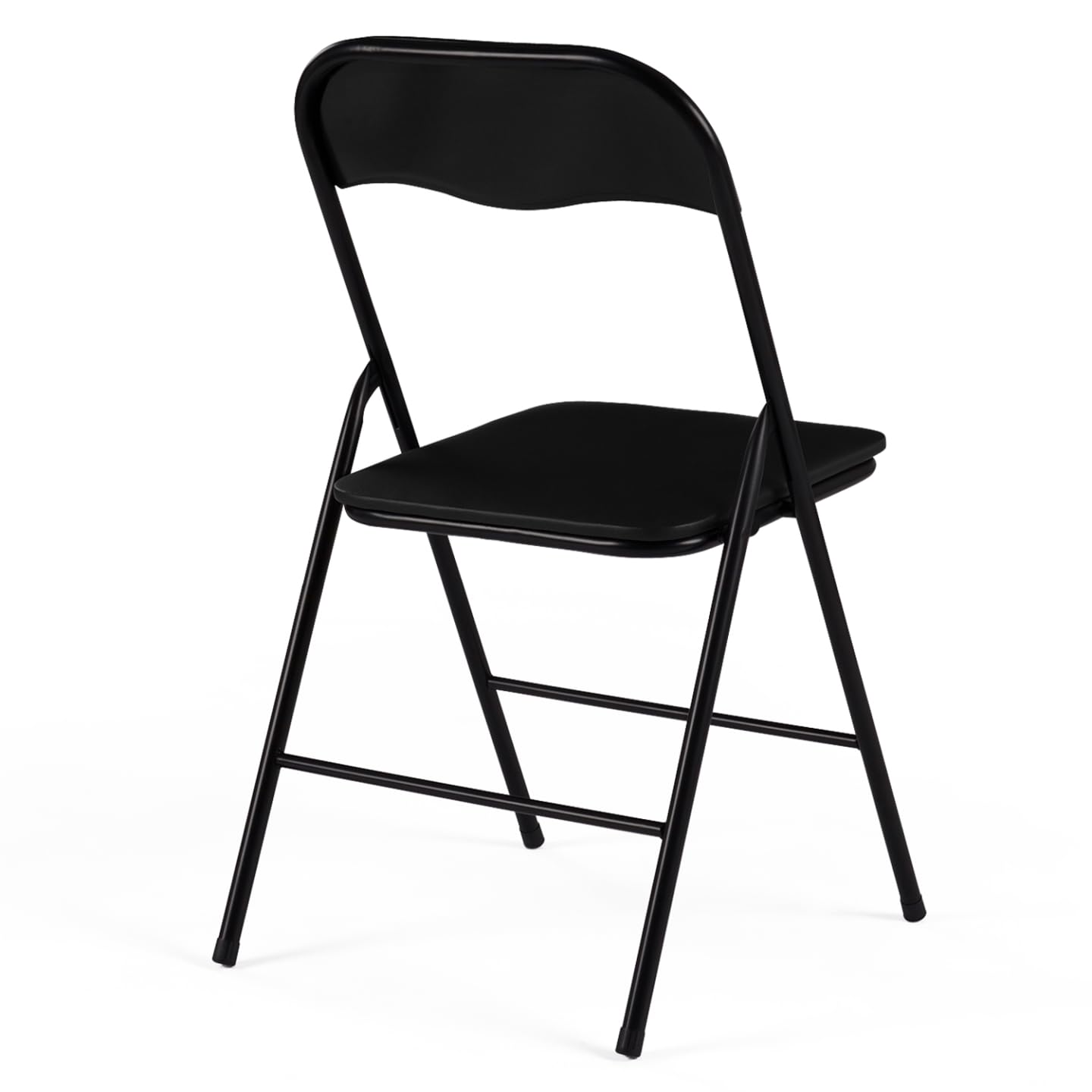 IDMarket - Lot de 4 chaises Pliantes KITY Noires en PU