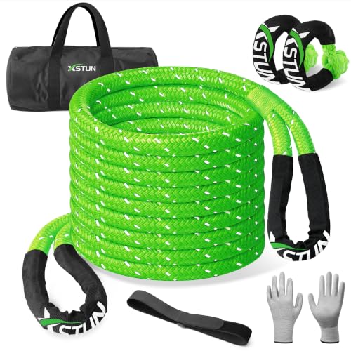 XSTUN 1' x30ft Kinetic Recovery Rope - 48,000 lbs Offroad (Green)