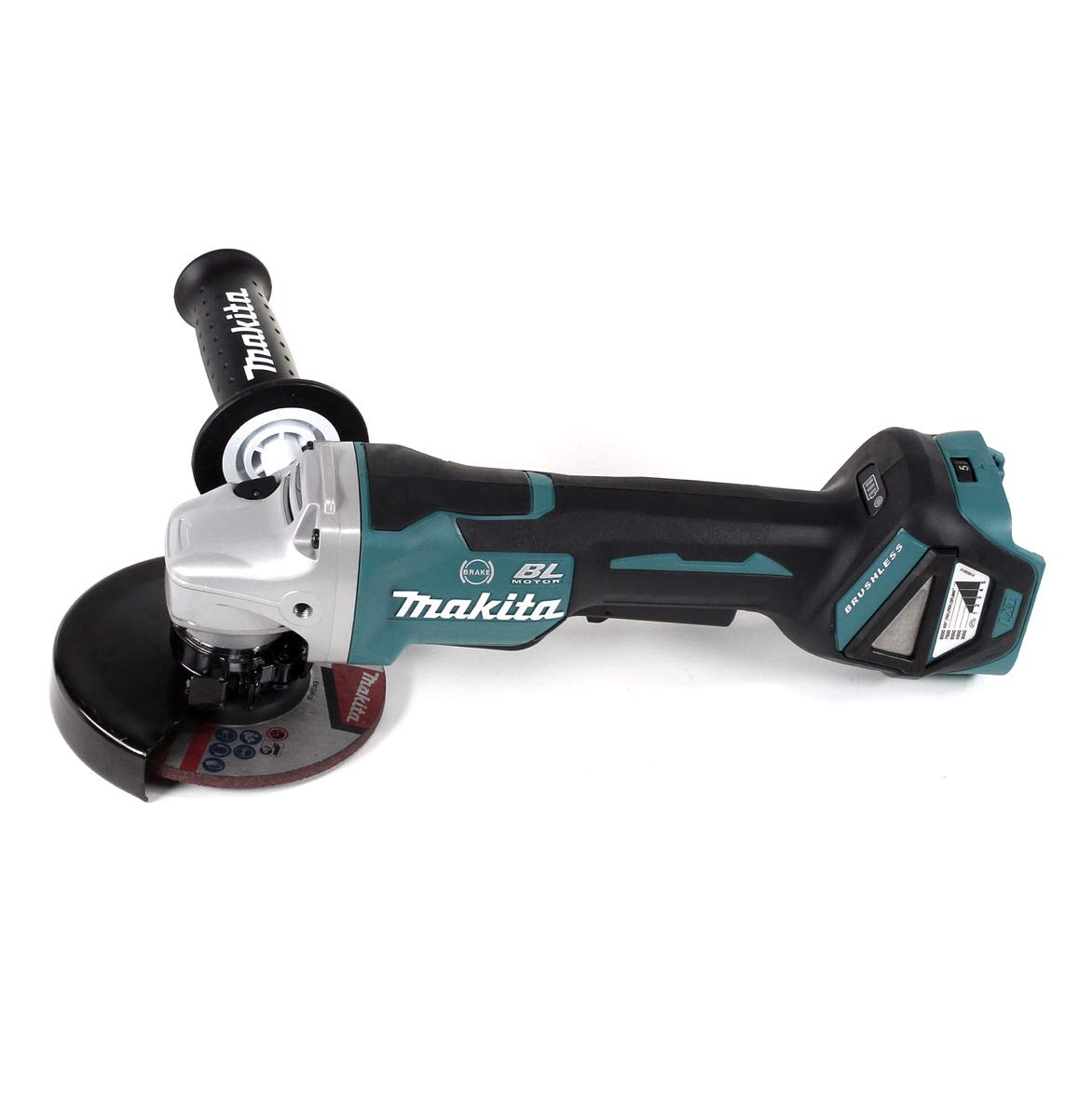 Makita DGA 517 RG1J akumulatorowa szlifierka kątowa 18 V 125 mm bezszczotkowa + 1 x akumulator 6,0 Ah + ładowarka + Makpac