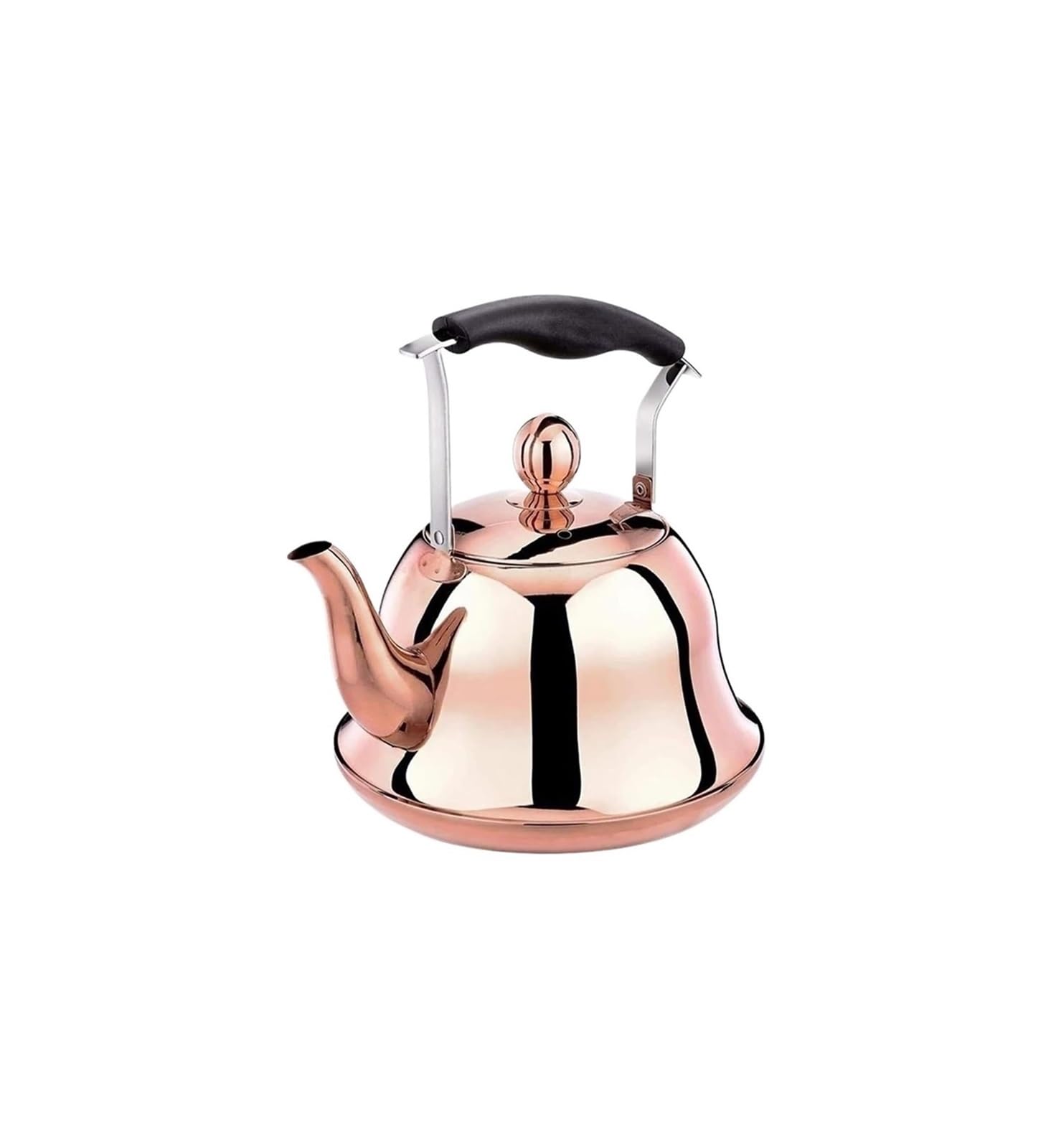 FGJsfhrDTU Small Stove Top Kettle, Stainless Steel Teapot, Camping Induction Tea for Gas Hobs(4L)