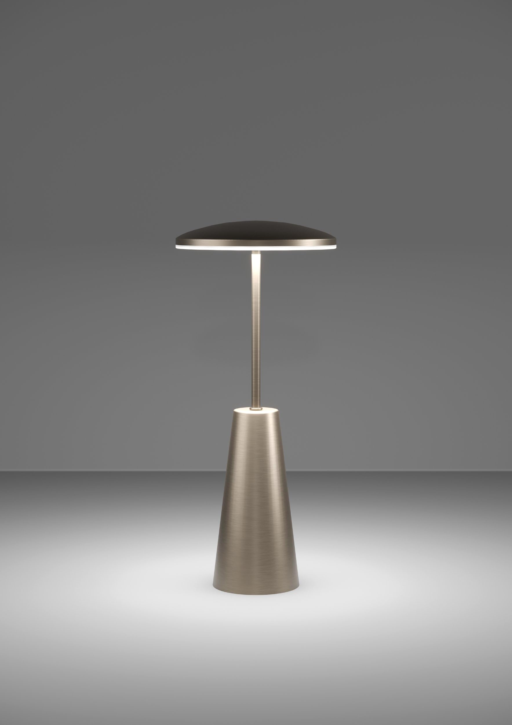 EGLO LED Außen-Tischlampe Piccola touch dimmbare | Nachttischlampe mit einstellbarer Lichtfarbe, Outdoor Tischleuchte aus Metall in Bronze, Lampe für Balkon und Terrasse, IP54