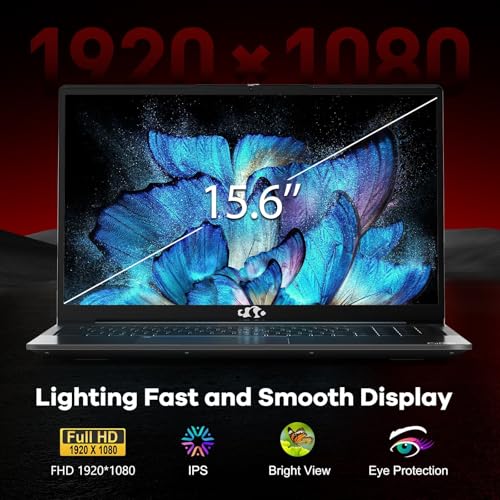Image of NIMO 15.6 inch IPS FHD-Gaming-Laptop,AMD Ryzen 5 6600H 16GB DDR5 RAM 512GB SSD (Beat i5-1335U, 6 Cores Up to 4.5GHz) AMD Radeon 660M GPU-Computer with 100W Type-C Charger Backlit Keyboard Fingerprint