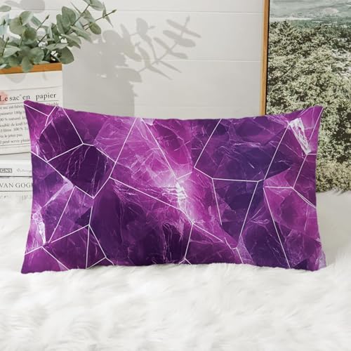 Housse de coussin rectangulaire violette 40x80cm idéale pour soulager vos cervicales