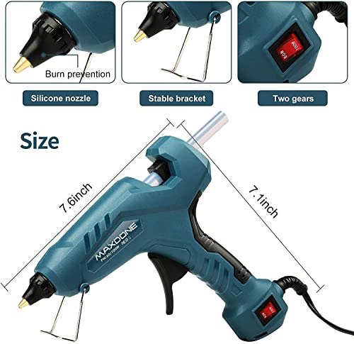 Hot Glue Gun Kit Glue Gun - Maxdone Craft Glue Gun Full Size(Not Mini) Glue Guns Heavy Duty Hot Glue Gun With 12Pcs Glue Sticks(0.43'' X 8") 60/100W For Diy Art #TOP6