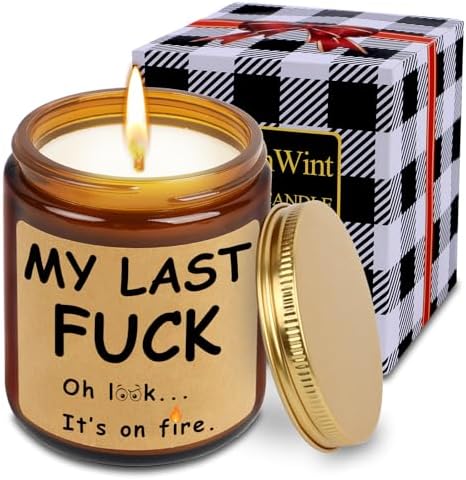 BrightinWint Vanilla Scented Candles, Candle Gifts for Women, Funny My Last F Candle Unique Candles for Home Scented, Hilarious Funny Gifts for Women, Men, BFF, Bestie, Best Friend, Coworker