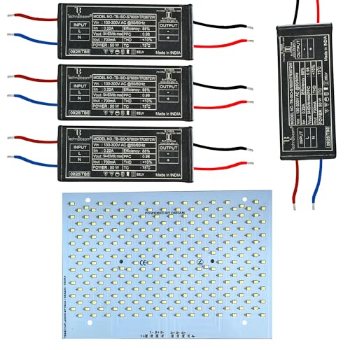Image of Technobeam 200W LED PCB with Driver for Repair | 256LED, 63V 700mA | Aluminum Plate Base | Waterproof & Durable | Ideal for Flood Light and Street Light