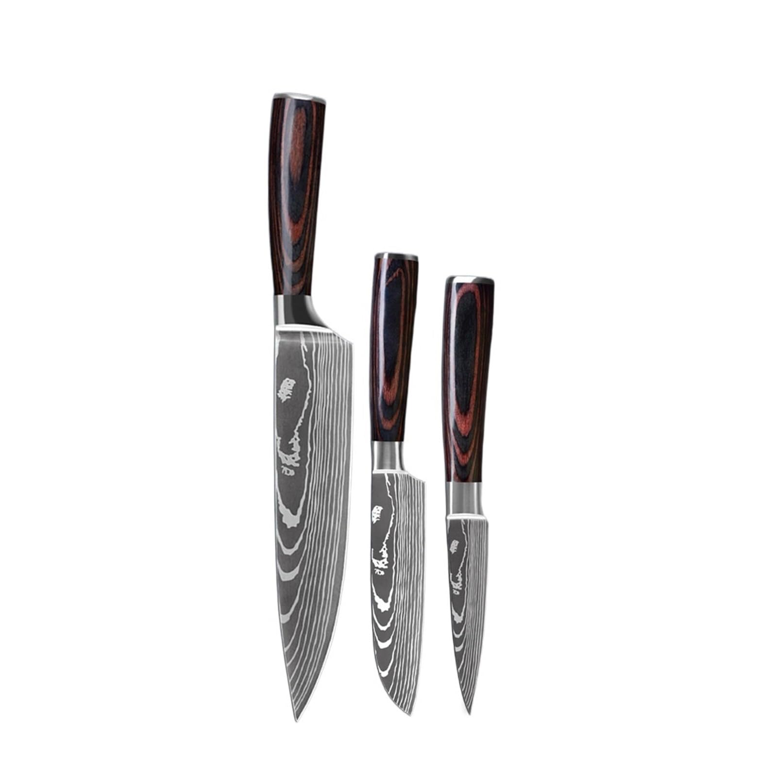 Nóż kuchenny Nóż do mięsa Nóż szefa kuchni Nóż Santoku do owoców i warzyw ze stali nierdzewnej Nóż kuchenny ze wzorem damasceńskim