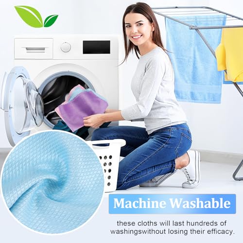 10X Mikrofasertücher Putztücher, Mikrofasertücher Reinigungstücher, Nano Streifenfrei Fenstertuch Geschirrtücher, Fishscale Reinigungstücher für Auto, Fenster, Brille, Küche, Glas, Spiegel, 40x30 cm