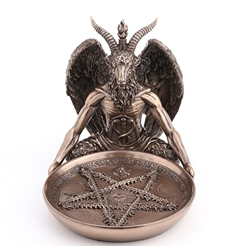 Estatua Baphomet acabado bronce 5.75 pulgadas
